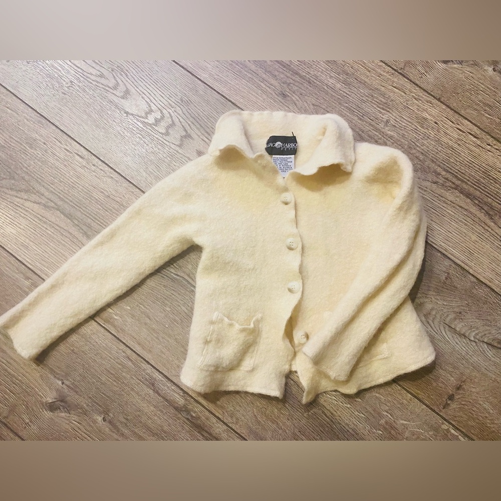 Little Girls Medium Sag Harbor 100% Wool Cardigan